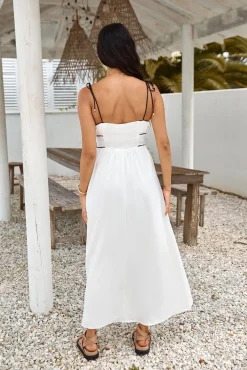 Across The River Maxi Dress White