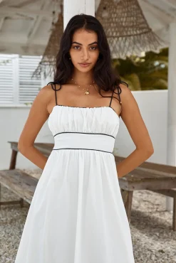 Across The River Maxi Dress White