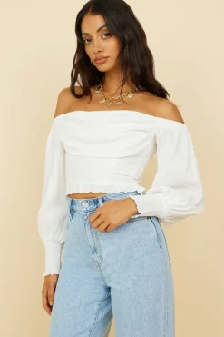 Afternoon Bliss Crop Top White