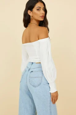 Afternoon Bliss Crop Top White