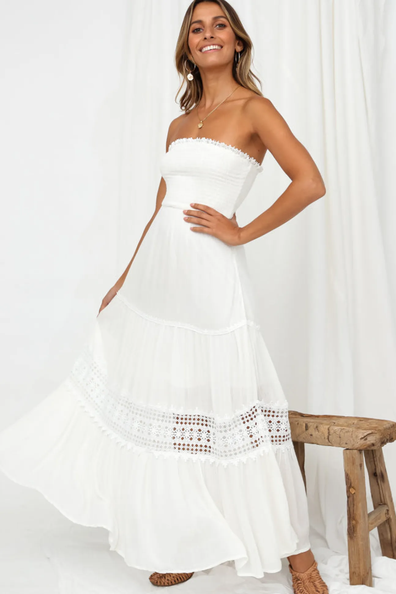 Agatha Maxi Dress White