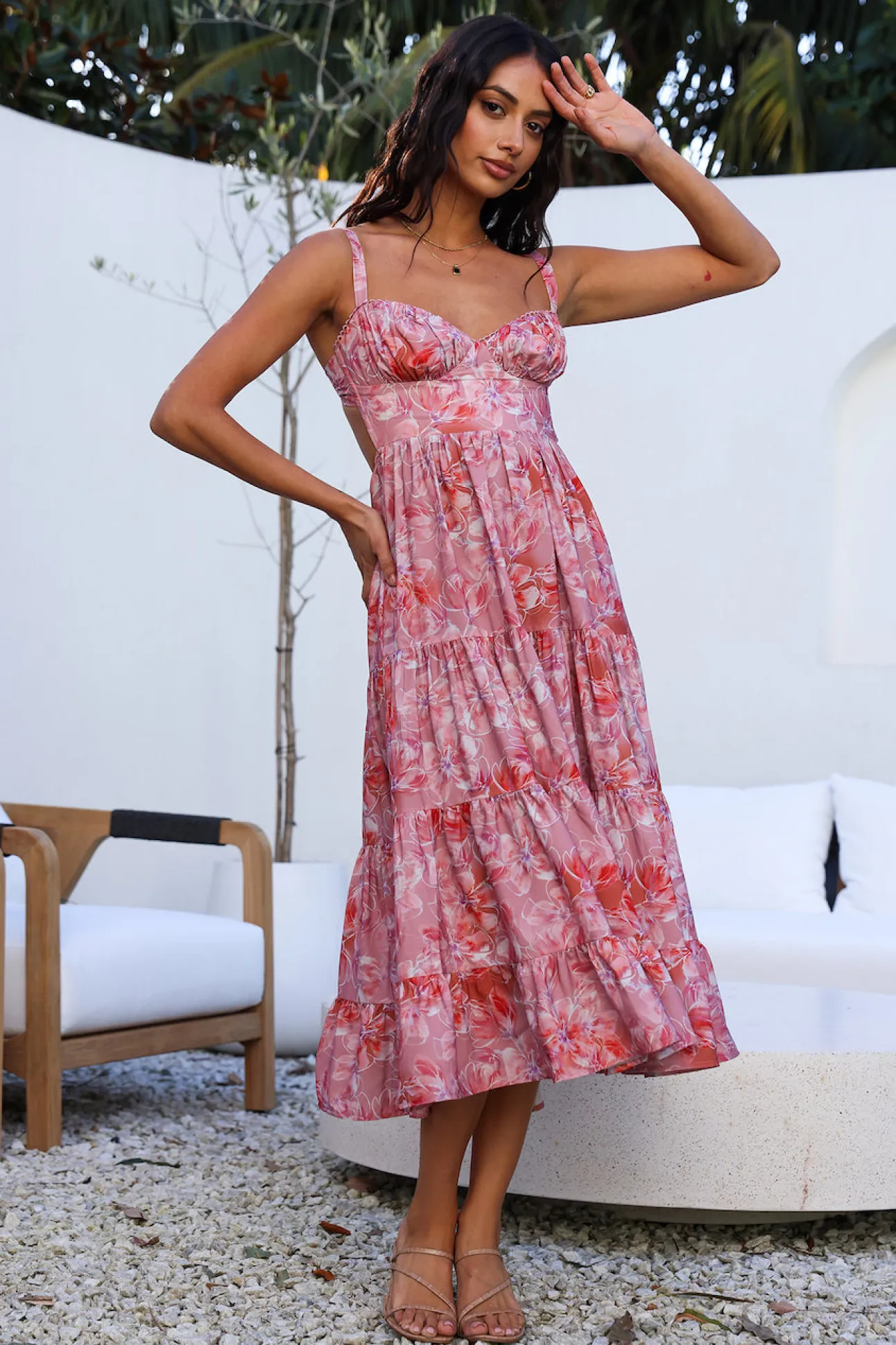 Always On My Mind Midi Dress Pink