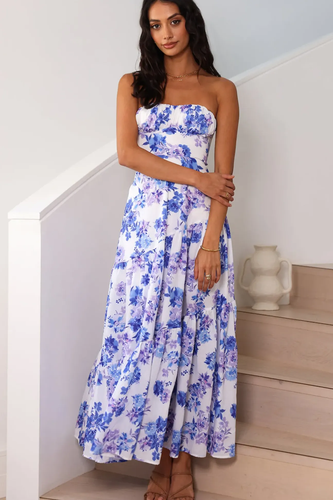 Among The Branches Maxi Dress Blue