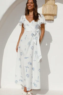 Angel Baby Maxi Dress Blue