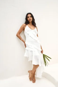 Angelic Energy Halter Maxi Dress White