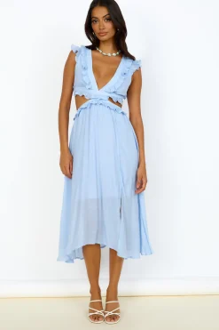 Angel Numbers Maxi Dress Blue