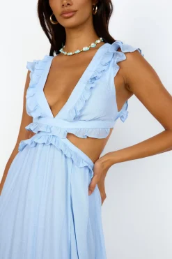 Angel Numbers Maxi Dress Blue