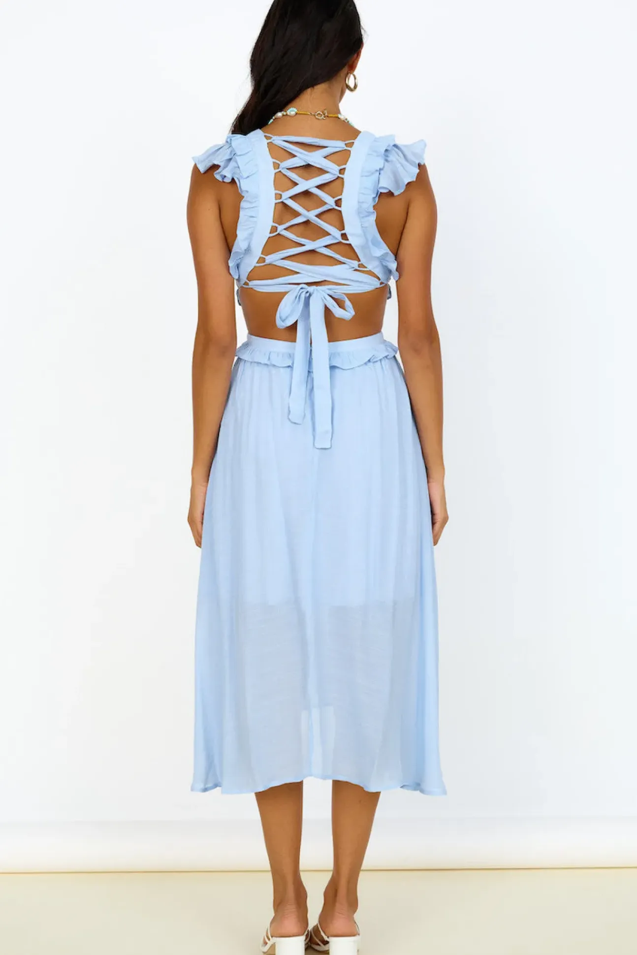 Angel Numbers Maxi Dress Blue