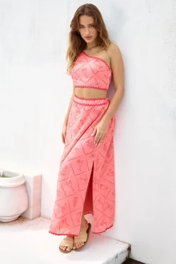 Another Round Maxi Skirt Red