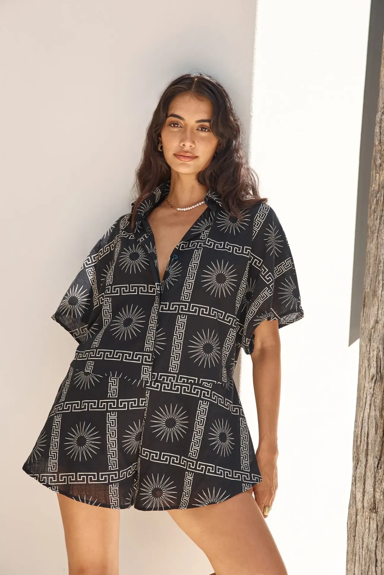 Aquarius Moon Romper Black