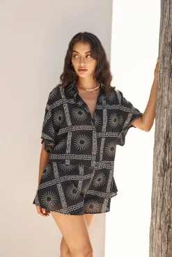 Aquarius Moon Romper Black