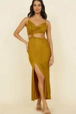 Artemis Midi Dress Brown
