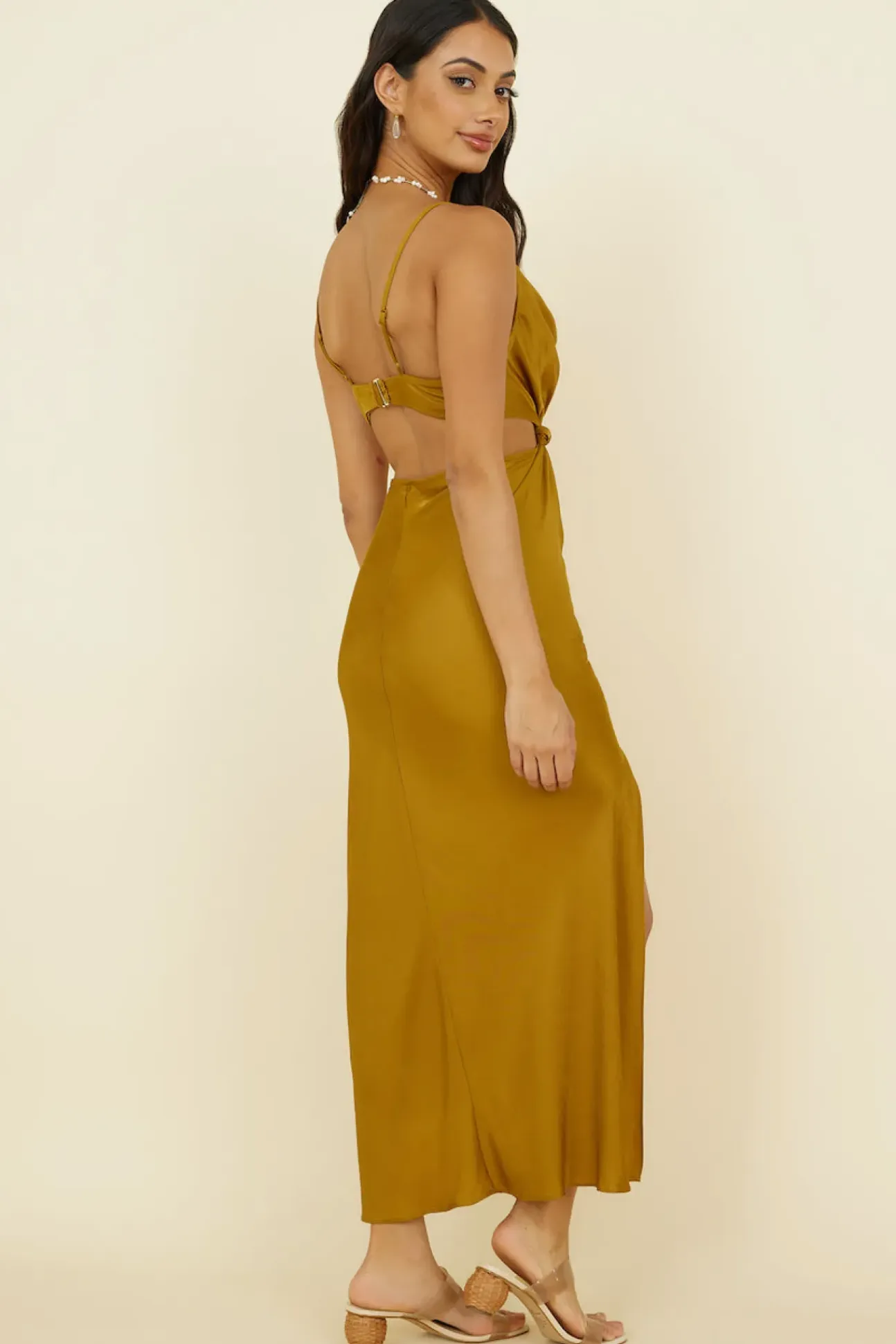Artemis Midi Dress Brown