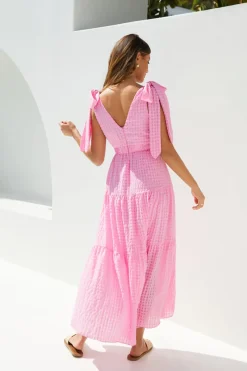 Aurora Glow Pink Maxi Dress