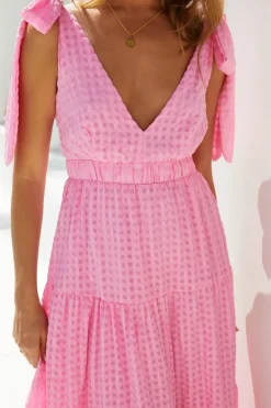 Aurora Glow Pink Maxi Dress
