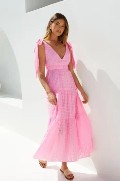 Aurora Glow Pink Maxi Dress