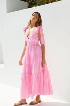 Aurora Glow Pink Maxi Dress
