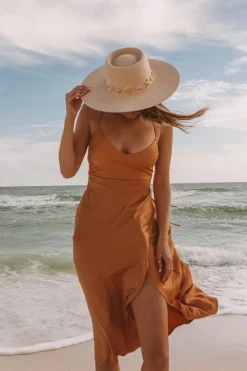 Autumn Valley Midi Dress Orange