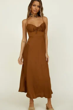 Awakenings Maxi Dress Brown