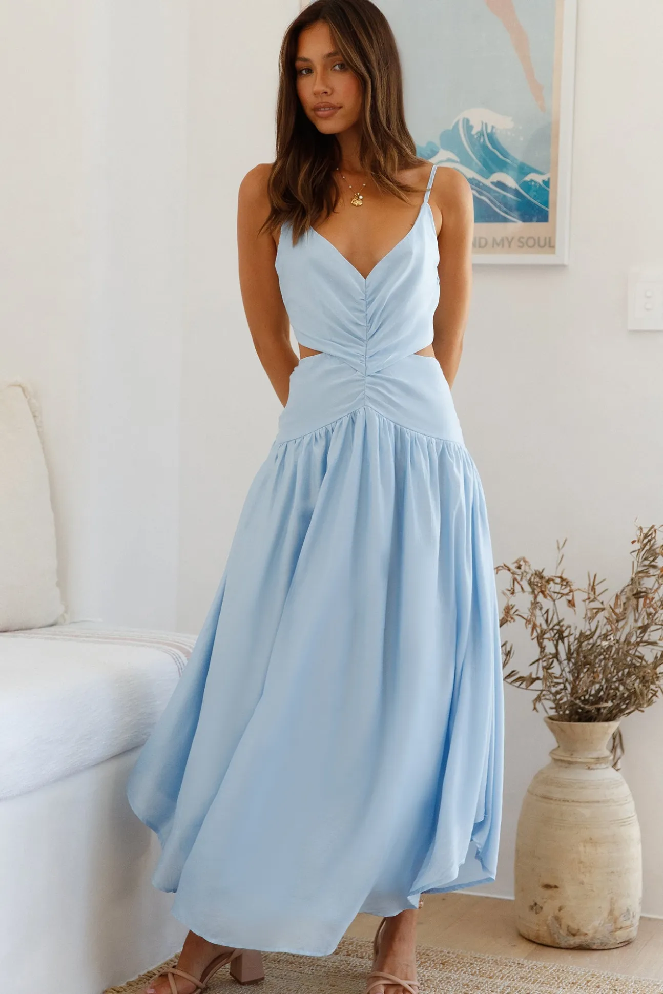 Azure Horizon Maxi Dress Blue