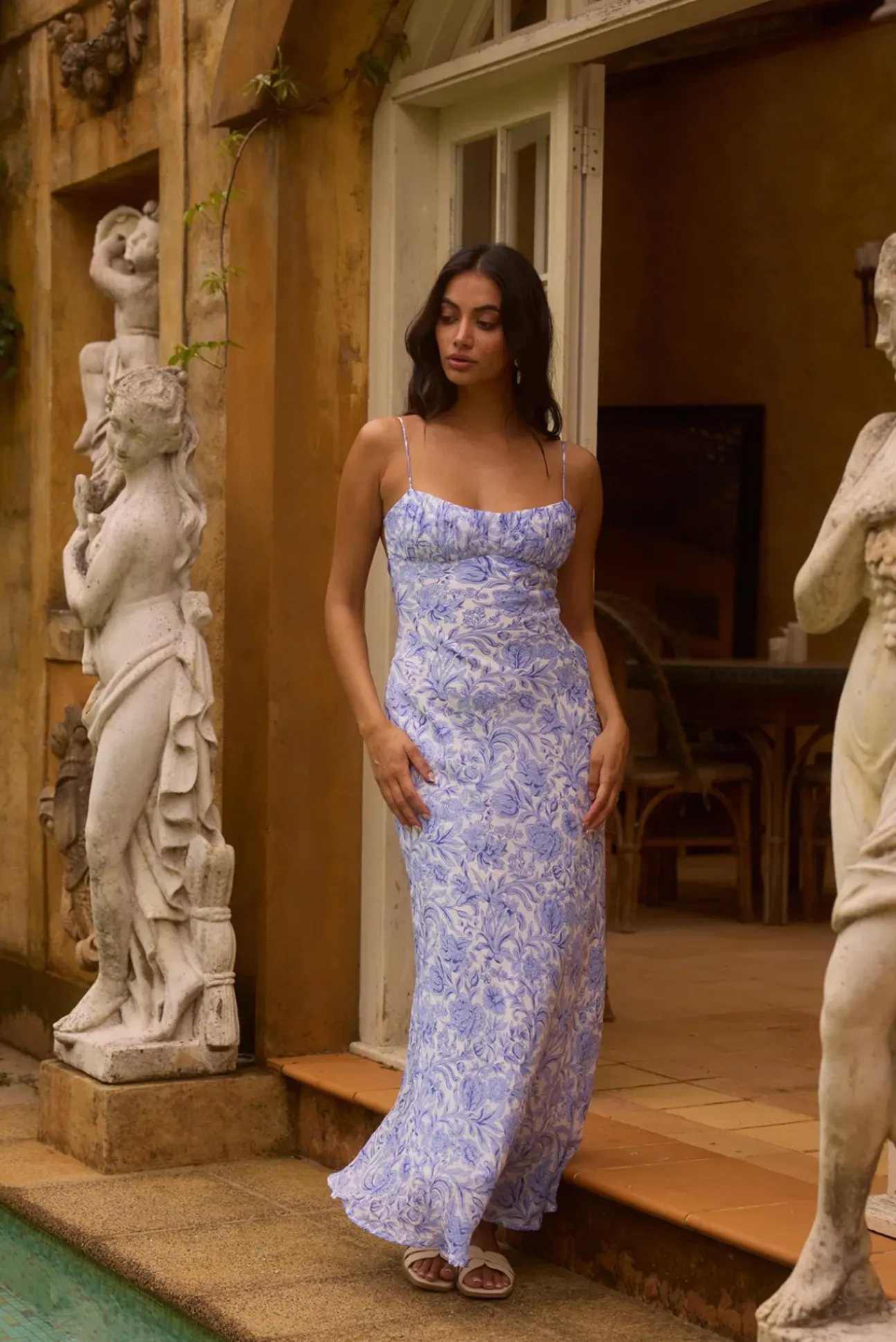 Azure Oasis Maxi Dress Blue