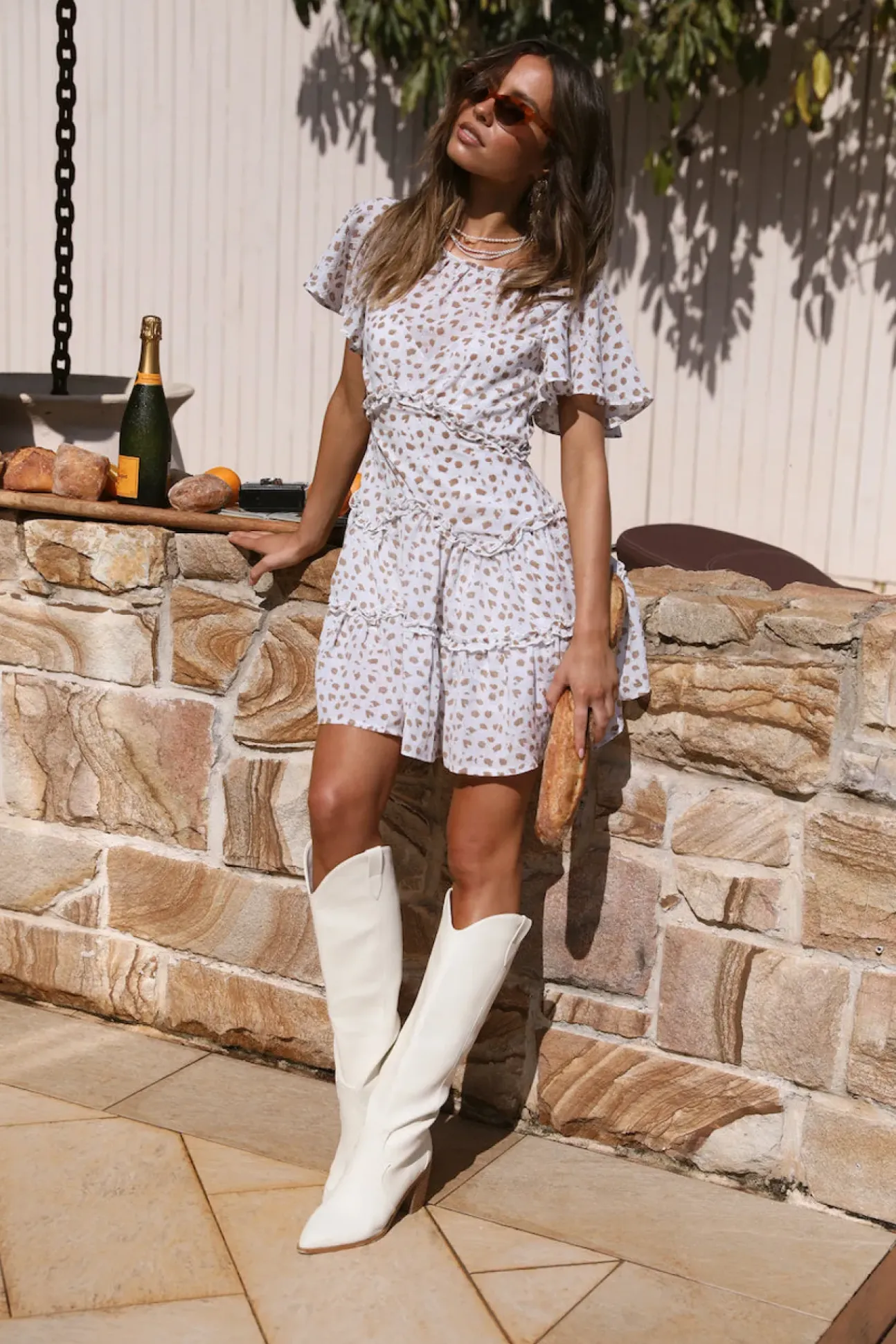 Balmy Seas Dress Brown