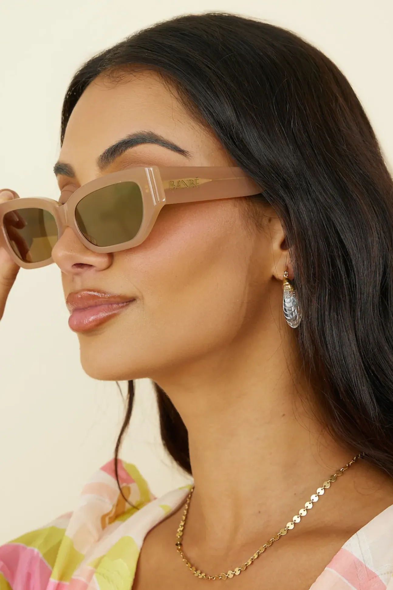 BANBÉ The Georgia Sunglasses Butterscotch Caramel Chrome