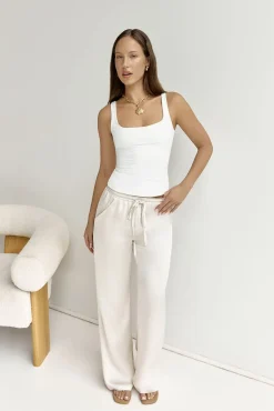BASE Everyday Staple Singlet Top White