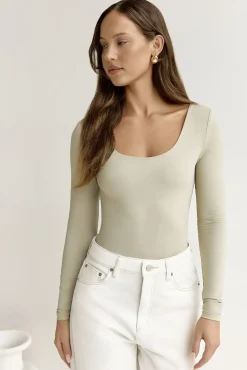 BASE Second Skin Long Sleeve Bodysuit Sage