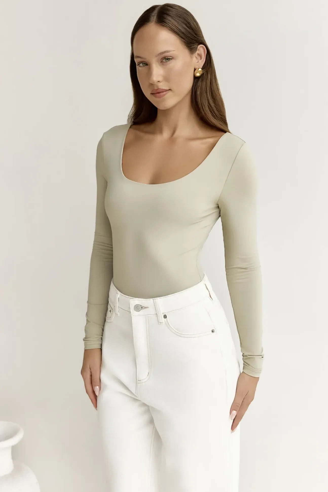 BASE Second Skin Long Sleeve Bodysuit Sage