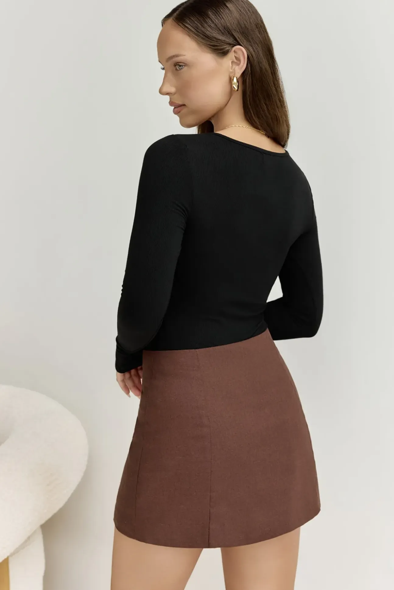 BASE The Flatter Me Long Sleeve Ribbed Bodysuit Black