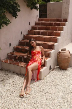 Before Dawn Midi Dress Orange