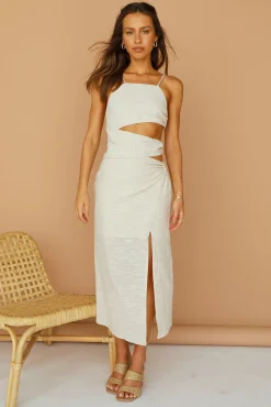 Be My Hero Maxi Dress Beige