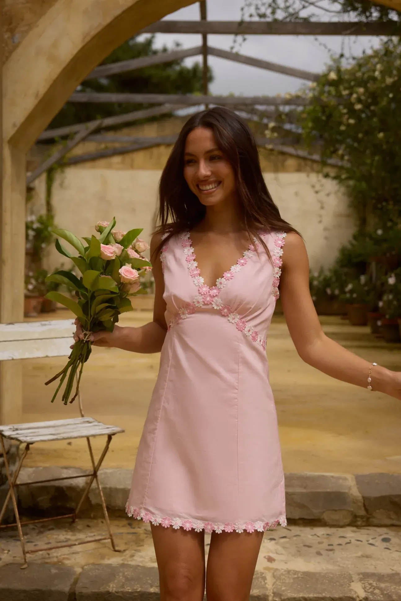 Beneath the Blossoms Mini Dress Pink