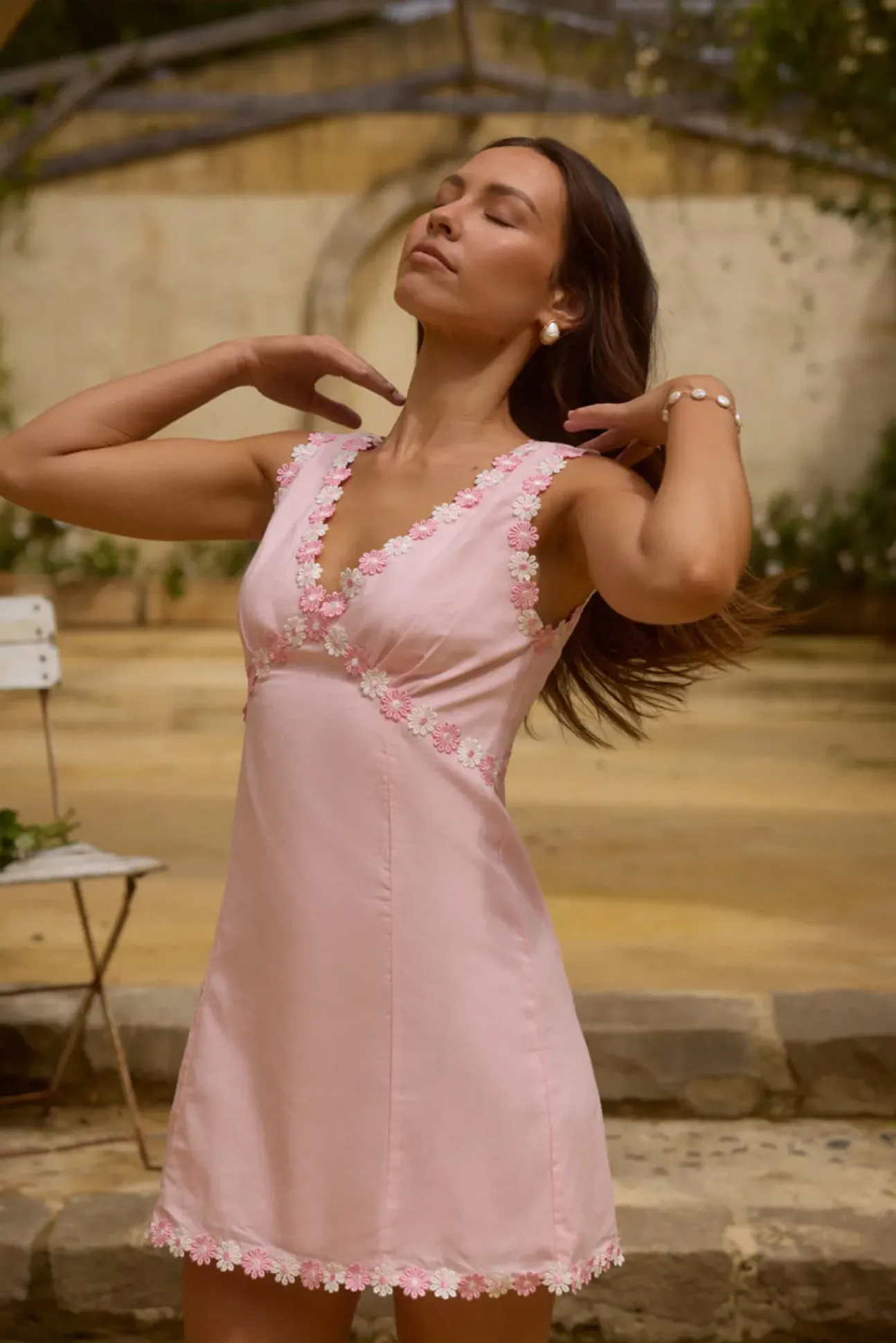 Beneath the Blossoms Mini Dress Pink