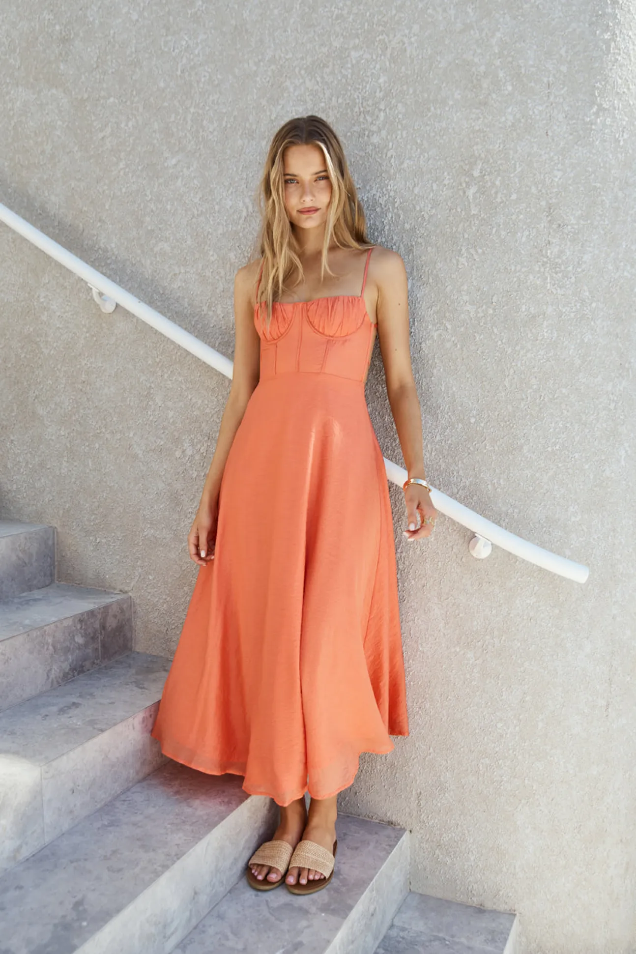 Best Dressed Maxi Dress Orange
