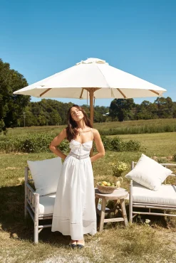 Between Fields Maxi Dress White