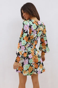Black Velvet Dress Floral