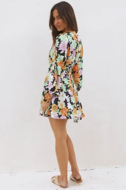Black Velvet Dress Floral