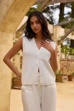 Blair Vest Top White
