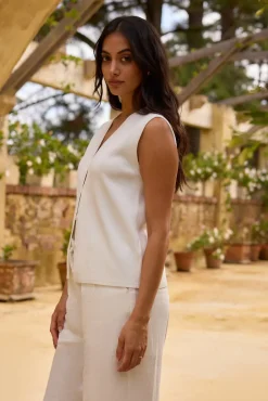 Blair Vest Top White