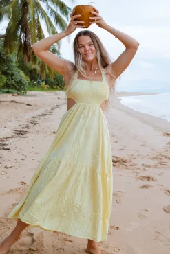 Blink Twice Maxi Dress Yellow