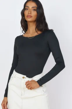 Blooming Beauty Bodysuit Black