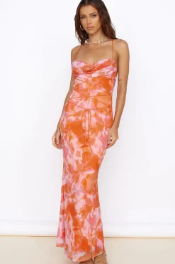 Blooming Sunshine Maxi Dress Orange