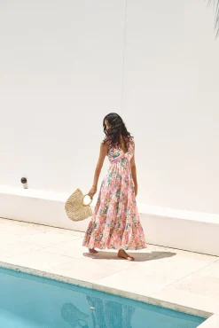 Blossoming Love Maxi Dress Pink