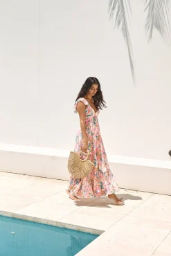 Blossoming Love Maxi Dress Pink