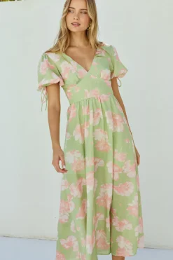 Blossom Season Maxi Dress Green