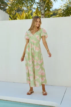 Blossom Season Maxi Dress Green