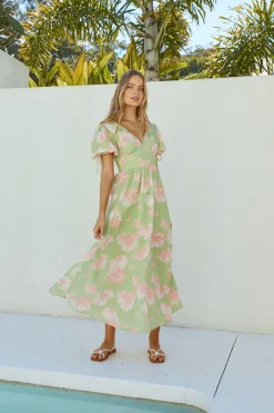 Blossom Season Maxi Dress Green