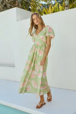 Blossom Season Maxi Dress Green
